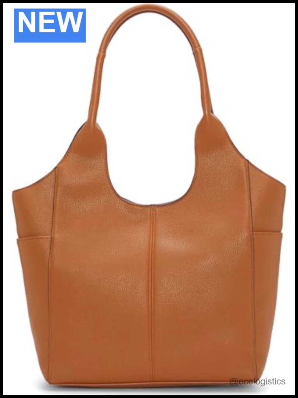 Women's Hobo Shoulder Bag - Faux Leather with Magnetic Closure